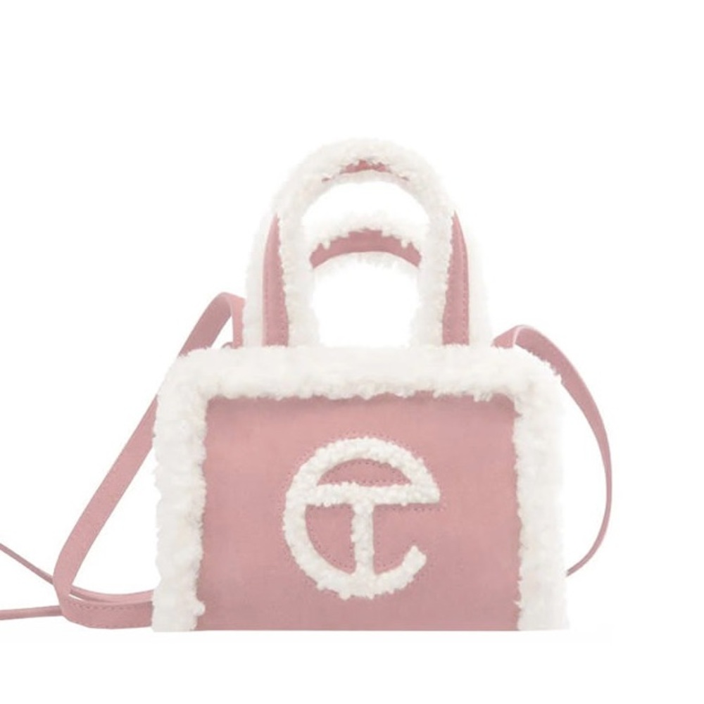 RARE pink ugg x telfar shearling bag